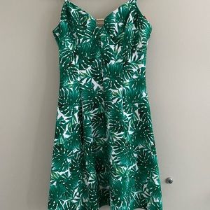 Guess Leaf Patterned Dress (Size 4)
